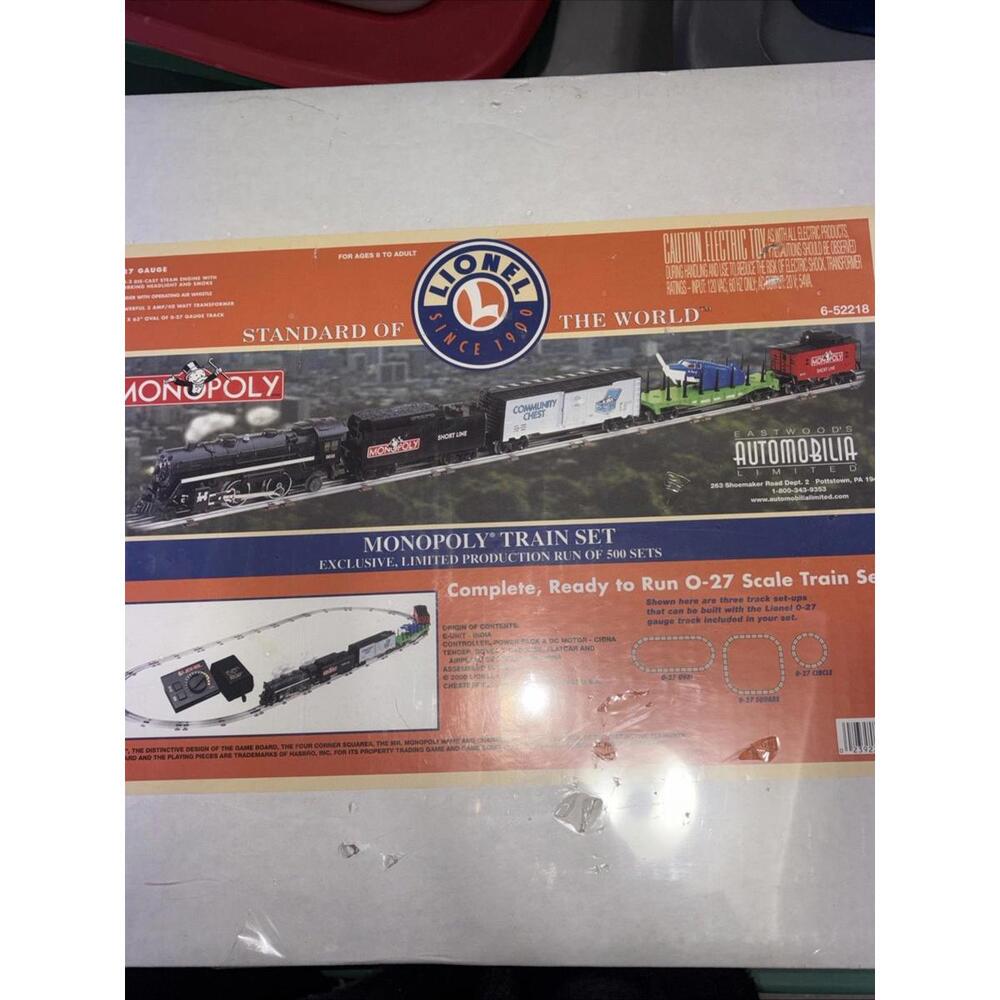 Lionel Monopoly Steam‎ Locomotive Set# 6-52218 New Sealed Collectors